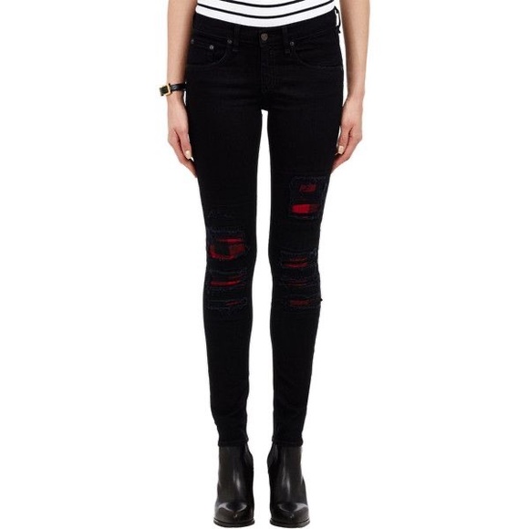 rag & bone Denim - Rag & Bone Slaone skinny jean w/ plaid sz 24